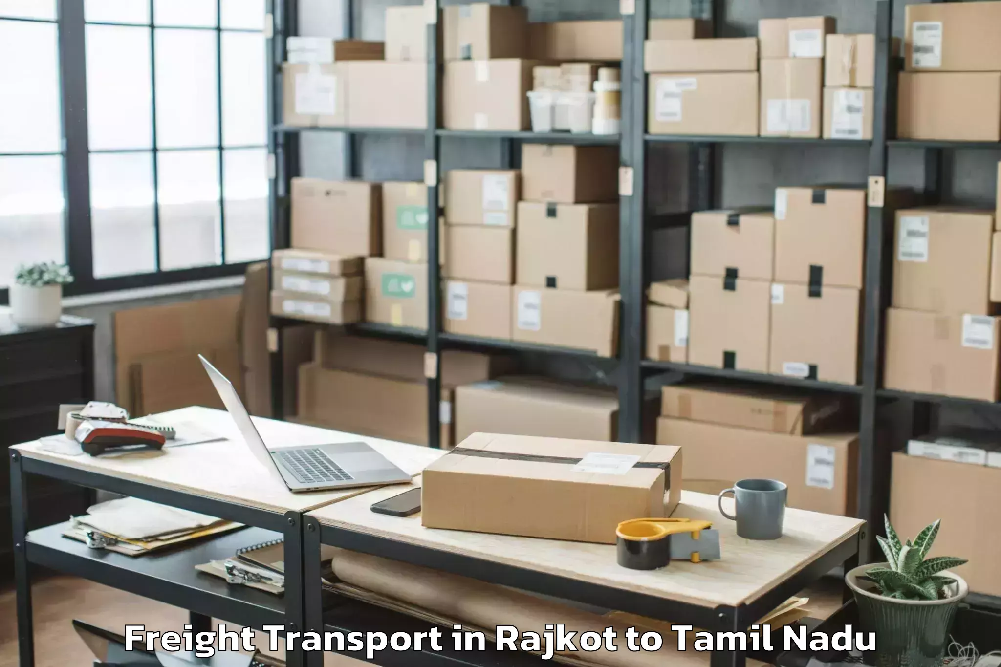 Efficient Rajkot to Melakaveri Freight Transport